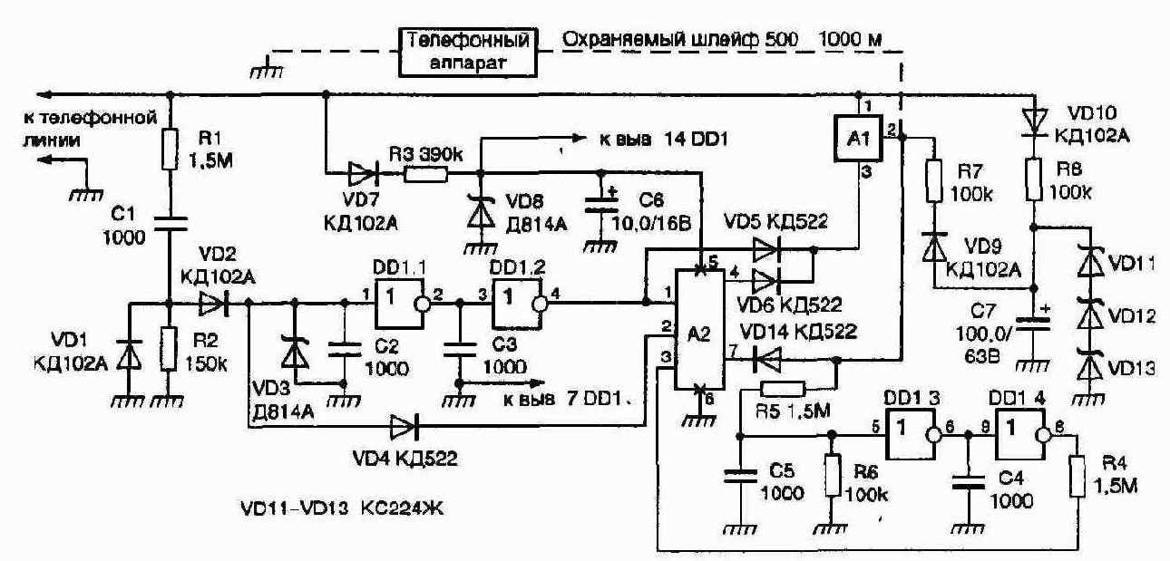 Защита от несанкционированного использования телефонной линии